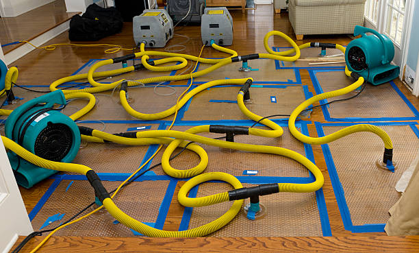 Professional Flood Damage Restoration technician working in Old Town, ME